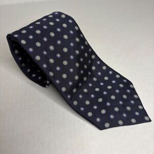 Brooks Brothers Makers Necktie Men's Silk Blue Floral Made‎ in USA England